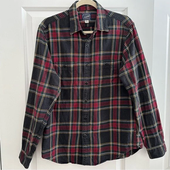 Duplicate Listing J.Crew Charcoal Grey & Red Plaid Long Sleeve Button Down Shirt - Picture 3 of 11